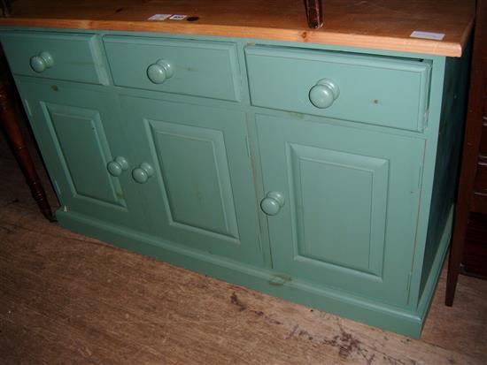 Painted pine dwarf cabinet